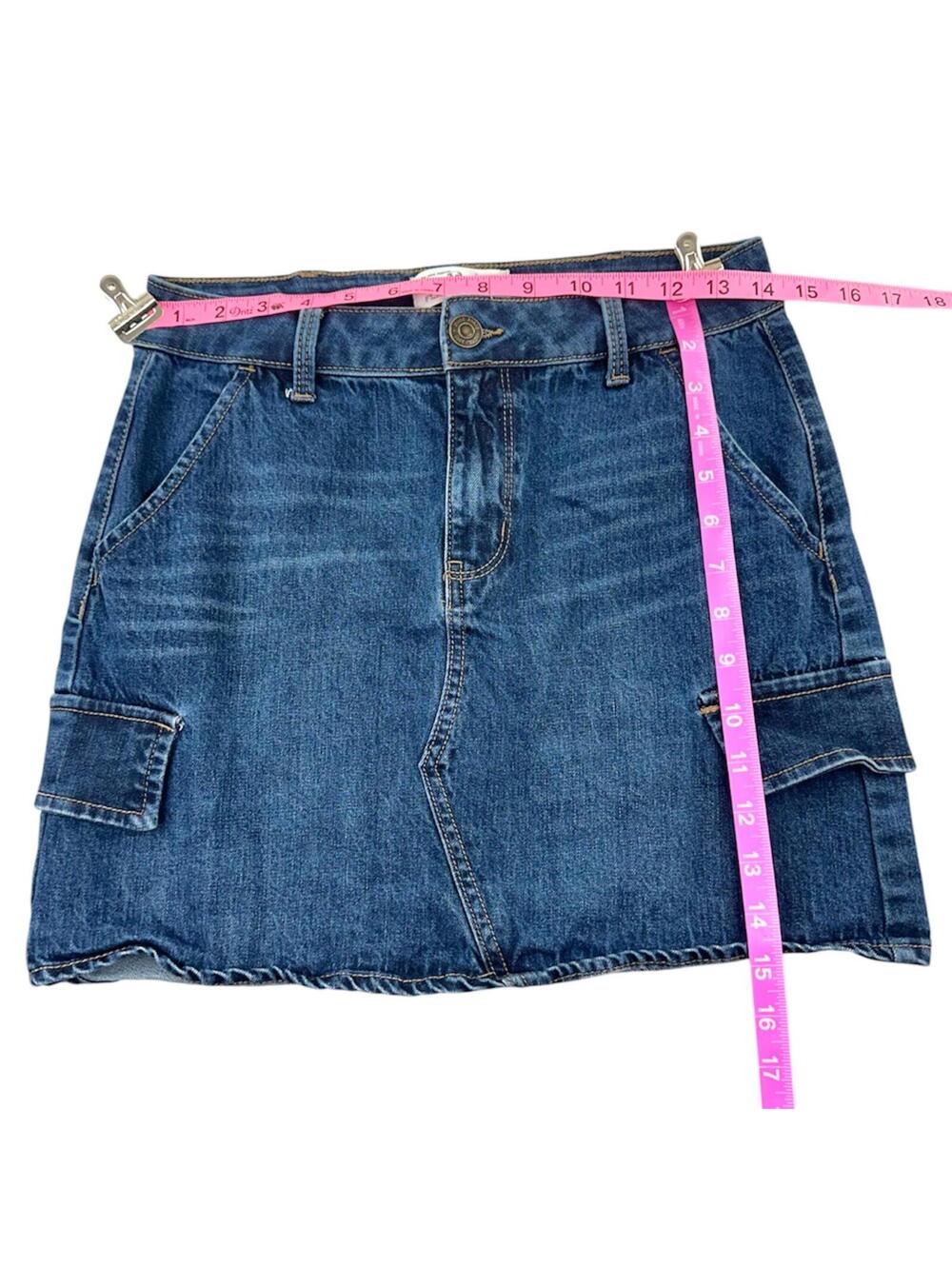 Mudd Y2K Denim Cargo Mini Skirt - Picture 2 of 5